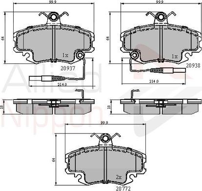 Comline ADB1431 - Kit pastiglie freno, Freno a disco www.autoricambit.com