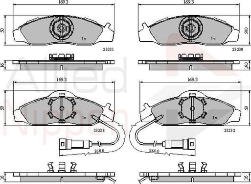 Comline ADB1581 - Kit pastiglie freno, Freno a disco www.autoricambit.com