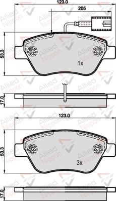 Comline ADB11535 - Kit pastiglie freno, Freno a disco www.autoricambit.com