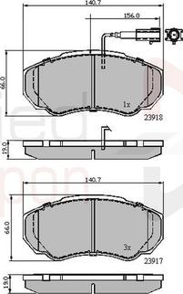 Comline ADB11040 - Kit pastiglie freno, Freno a disco www.autoricambit.com