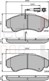 Comline ADB11041 - Kit pastiglie freno, Freno a disco www.autoricambit.com