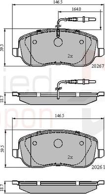 Comline ADB11158 - Kit pastiglie freno, Freno a disco www.autoricambit.com