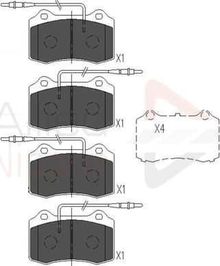 Comline ADB11227 - Kit pastiglie freno, Freno a disco www.autoricambit.com