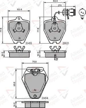 Comline ADB1884 - Kit pastiglie freno, Freno a disco www.autoricambit.com