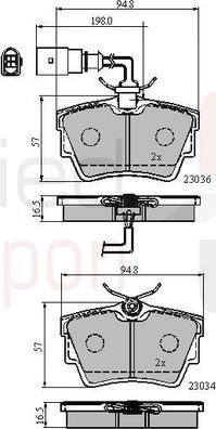 Comline ADB1874 - Kit pastiglie freno, Freno a disco www.autoricambit.com