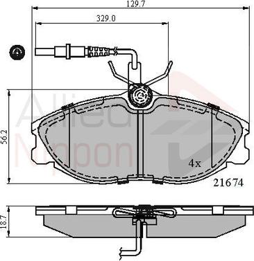 Comline ADB1340 - Kit pastiglie freno, Freno a disco www.autoricambit.com