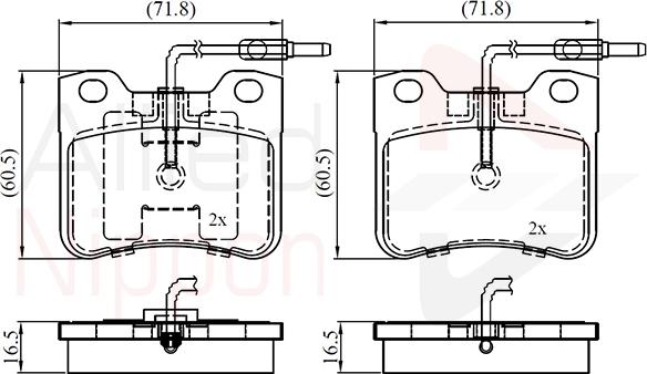 Comline ADB1231 - Kit pastiglie freno, Freno a disco www.autoricambit.com