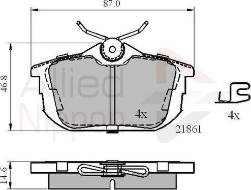 Comline ADB3945 - Kit pastiglie freno, Freno a disco www.autoricambit.com