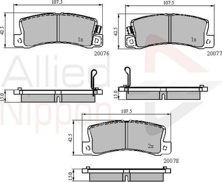 Comline ADB3458 - Kit pastiglie freno, Freno a disco www.autoricambit.com