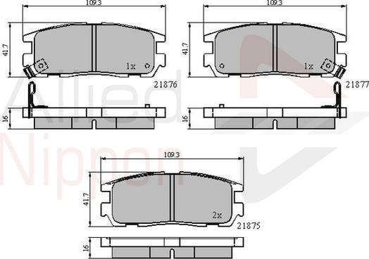 Comline ADB3461 - Kit pastiglie freno, Freno a disco www.autoricambit.com