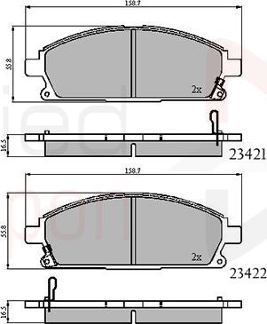 Comline ADB3591 - Kit pastiglie freno, Freno a disco www.autoricambit.com