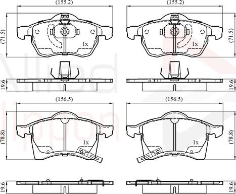 Comline ADB3583 - Kit pastiglie freno, Freno a disco www.autoricambit.com