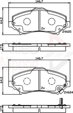 Comline ADB36066 - Kit pastiglie freno, Freno a disco www.autoricambit.com