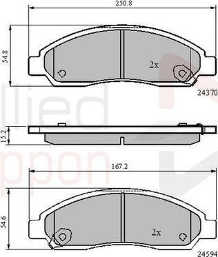 Comline ADB31573 - Kit pastiglie freno, Freno a disco www.autoricambit.com