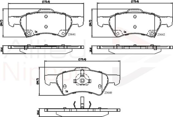 Comline ADB31163 - Kit pastiglie freno, Freno a disco www.autoricambit.com