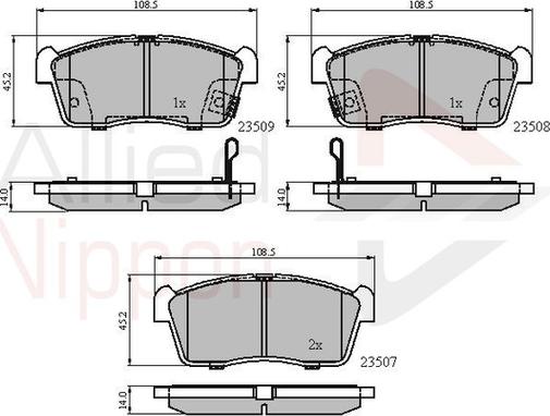 Comline ADB31113 - Kit pastiglie freno, Freno a disco www.autoricambit.com