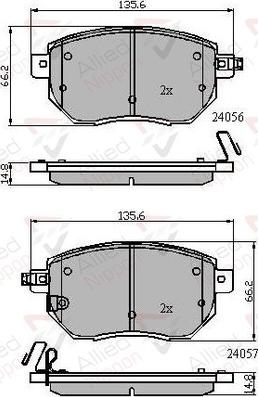 Comline ADB31745 - Kit pastiglie freno, Freno a disco www.autoricambit.com