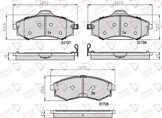 Comline ADB31741 - Kit pastiglie freno, Freno a disco www.autoricambit.com