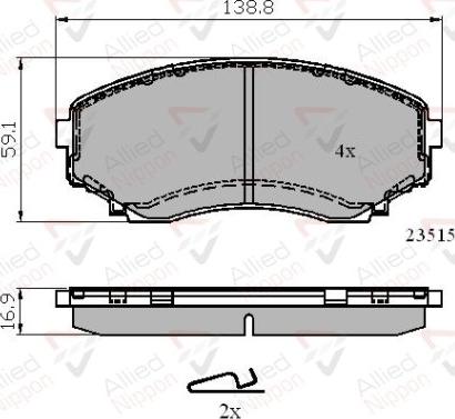 Comline ADB31732 - Kit pastiglie freno, Freno a disco www.autoricambit.com