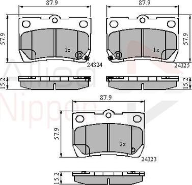 Comline ADB31729 - Kit pastiglie freno, Freno a disco www.autoricambit.com