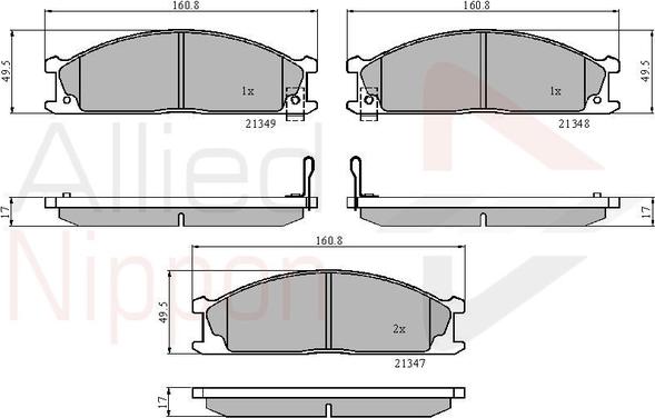 Comline ADB3863 - Kit pastiglie freno, Freno a disco www.autoricambit.com