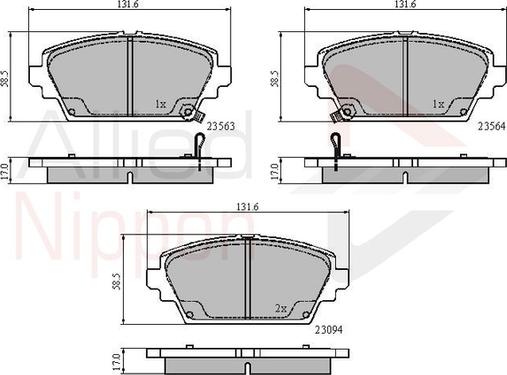 Comline ADB3802 - Kit pastiglie freno, Freno a disco www.autoricambit.com