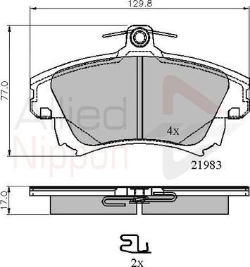 Comline ADB3813 - Kit pastiglie freno, Freno a disco www.autoricambit.com