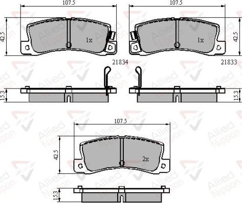 Comline ADB3839 - Kit pastiglie freno, Freno a disco www.autoricambit.com