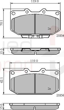 Comline ADB3829 - Kit pastiglie freno, Freno a disco www.autoricambit.com