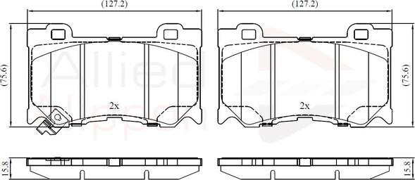 Comline ADB32428 - Kit pastiglie freno, Freno a disco www.autoricambit.com