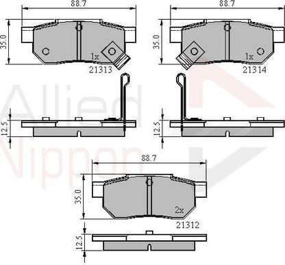 Comline ADB3242 - Kit pastiglie freno, Freno a disco www.autoricambit.com