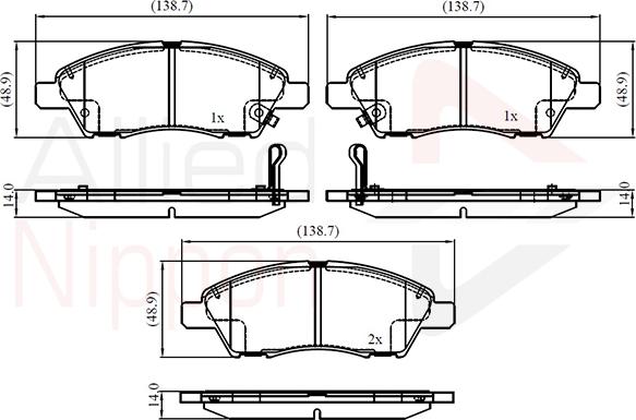 Comline ADB32359 - Kit pastiglie freno, Freno a disco www.autoricambit.com