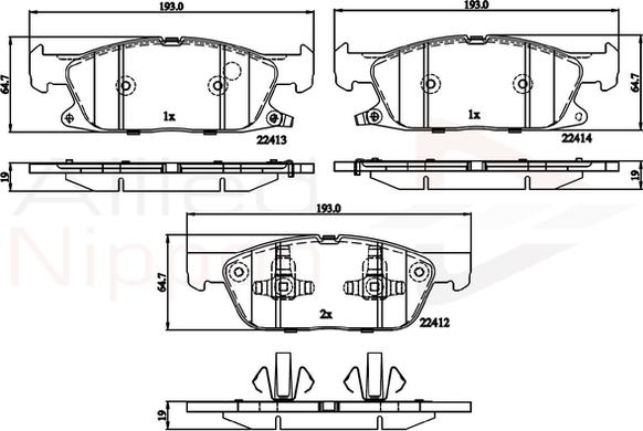 Comline ADB32310 - Kit pastiglie freno, Freno a disco www.autoricambit.com