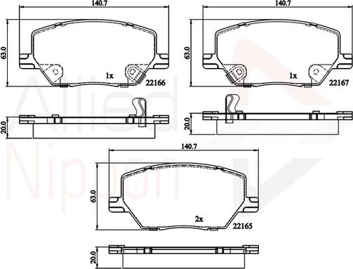 Comline ADB32294 - Kit pastiglie freno, Freno a disco www.autoricambit.com