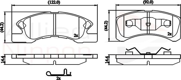 Comline ADB32249 - Kit pastiglie freno, Freno a disco www.autoricambit.com