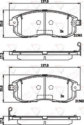 Comline ADB32202 - Kit pastiglie freno, Freno a disco www.autoricambit.com