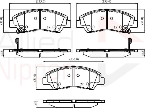 Comline ADB32230 - Kit pastiglie freno, Freno a disco www.autoricambit.com