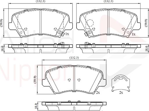 Comline ADB32773 - Kit pastiglie freno, Freno a disco www.autoricambit.com