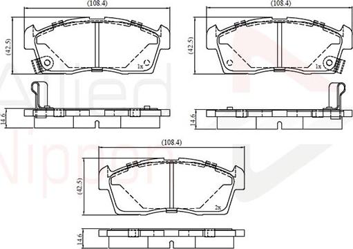 Comline ADB3793 - Kit pastiglie freno, Freno a disco www.autoricambit.com