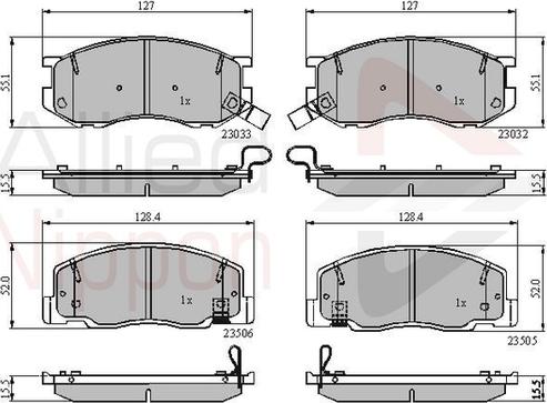 Comline ADB3745 - Kit pastiglie freno, Freno a disco www.autoricambit.com