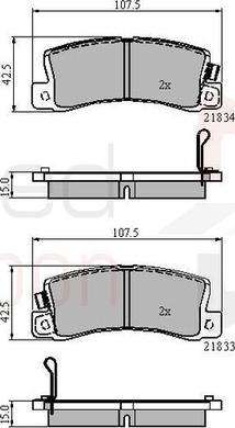 Comline ADB3747 - Kit pastiglie freno, Freno a disco www.autoricambit.com