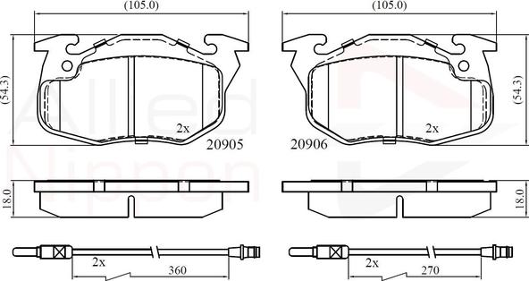 Comline ADB2416 - Kit pastiglie freno, Freno a disco www.autoricambit.com