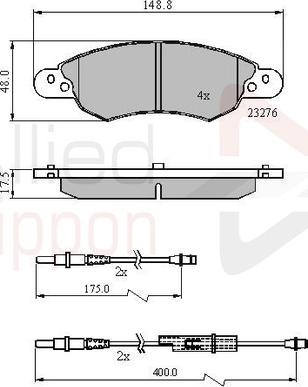 Comline ADB21119 - Kit pastiglie freno, Freno a disco www.autoricambit.com