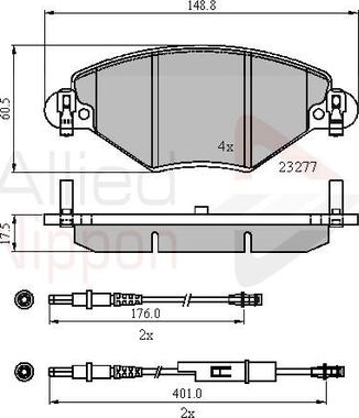 Comline ADB21120 - Kit pastiglie freno, Freno a disco www.autoricambit.com