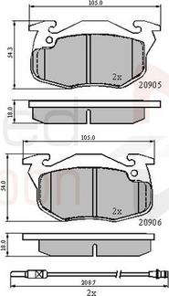 Comline ADB2258 - Kit pastiglie freno, Freno a disco www.autoricambit.com