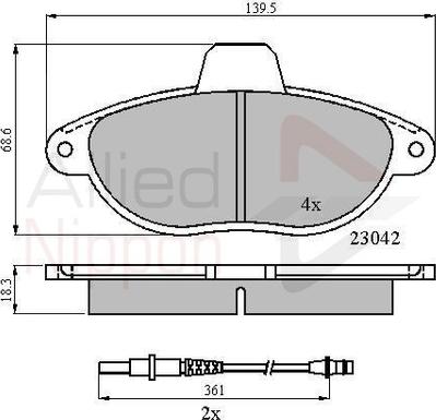 Comline ADB2714 - Kit pastiglie freno, Freno a disco www.autoricambit.com