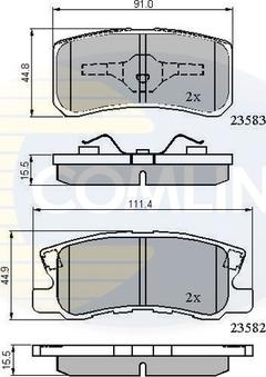 Comline CBP0905 - Kit pastiglie freno, Freno a disco www.autoricambit.com