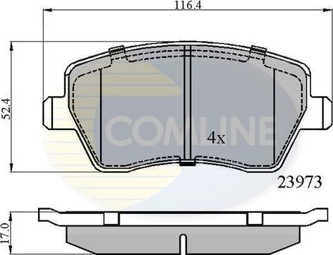 Comline CBP0984 - Kit pastiglie freno, Freno a disco www.autoricambit.com