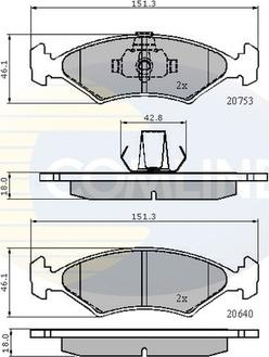 Comline CBP0444 - Kit pastiglie freno, Freno a disco www.autoricambit.com