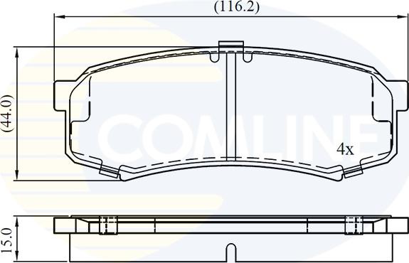 Comline CBP0404 - Kit pastiglie freno, Freno a disco www.autoricambit.com